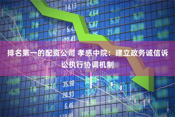 排名第一的配资公司 孝感中院：建立政务诚信诉讼执行协调机制